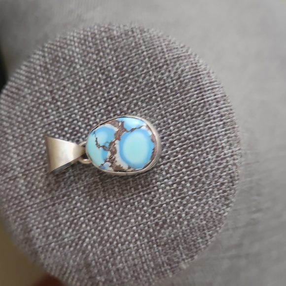 Stunning NWOT Native American Navajo Handmade Golden Hills Turquoise Pendant 🩵 - Picture 5 of 9